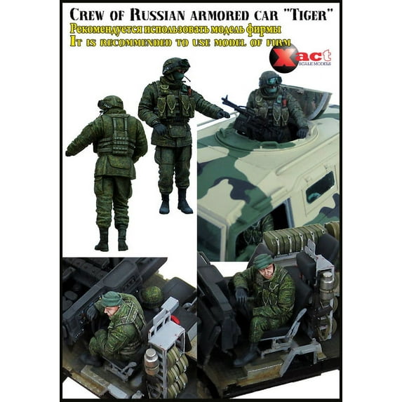 Evolution Miniatures 1:35 Russian Armored Car Tiger Crew 2 Figures Kit #EM-35109