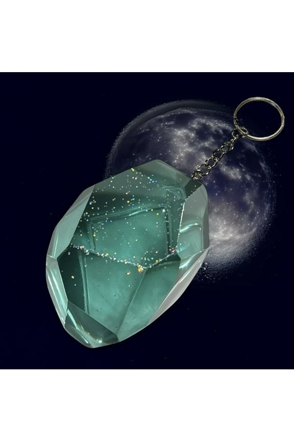 Evolution Moon Stone Keychain - TCG, Resin Prop, Custom Gift, Collectibles, Anime Fashion, Elemental