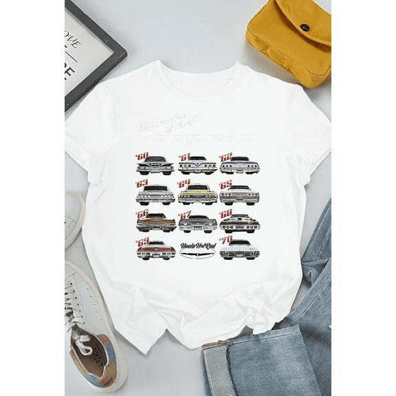 Evolution Of 60s Classic Muscle Car Hot Rod Graphic Unisex T-Shirt V11180 up to Size 5XL