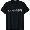 thumbnail image 1 of Evolution Of Adventure Motorcycle Dual Sport Rider Graphic Unisex T-Shirt, up to size 5XL, 1 of 2