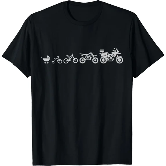 Evolution Of Adventure Motorcycle Dual Sport Rider Graphic Unisex T-Shirt, up to size 5XL