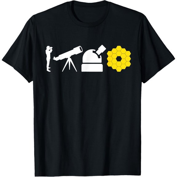 Evolution Of Astronomy Telescopes James Webb Space Telescope T-Shirt
