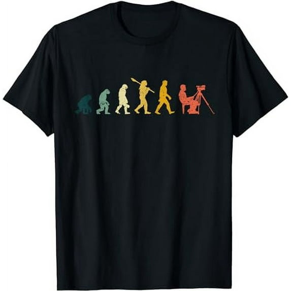 Evolution Of Cameraman Funny Filmmaker Film T Shirt Gift