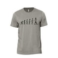 thumbnail image 1 of Evolution Of Dad Men's Modern Fit Fun Casual T-Shirt Printed Graphic Tee Military Grey Large, 1 of 3