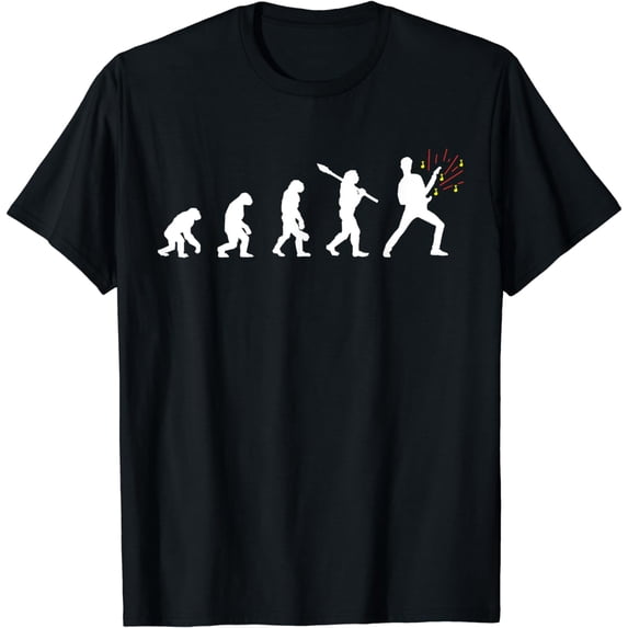 Evolution Of Man Guitar, Rock Shirt, Guitarist Gift T-Shirt mens t shirt,black,women,funny,misfits,men,journey