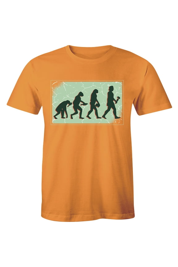 Evolution Of Man Men'S T-Shirt Modern Hunting Fishing Modern Ancient Cool Tee All Size S-5Xl