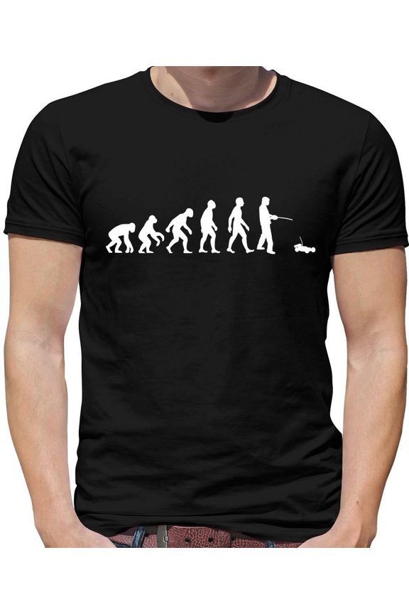 Evolution Of Man Remote Control Car Mens T-Shirt - RC - Racing - Toy - Hobbie