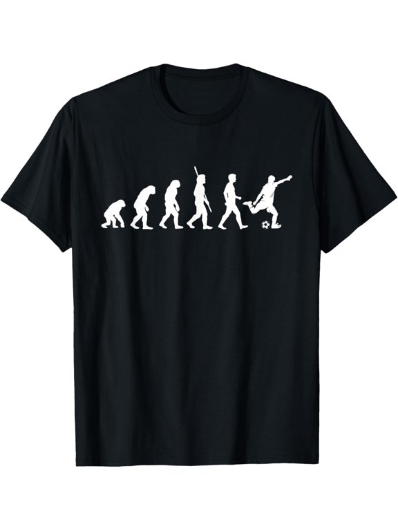 Evolution Of Man - Soccer Lover Soccer Player T-Shirt men and women can wear, black, white, gifts