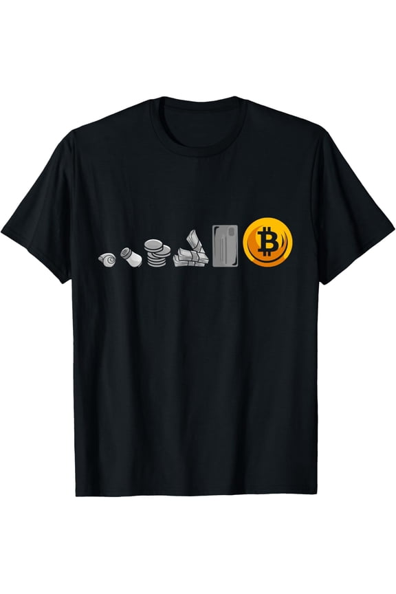 Evolution Of Money Bitcoin Plan BTC Cryptocurrency Hodl T-Shirt