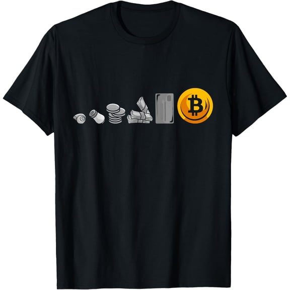 Evolution Of Money Bitcoin Plan BTC Cryptocurrency Hodl T-Shirt