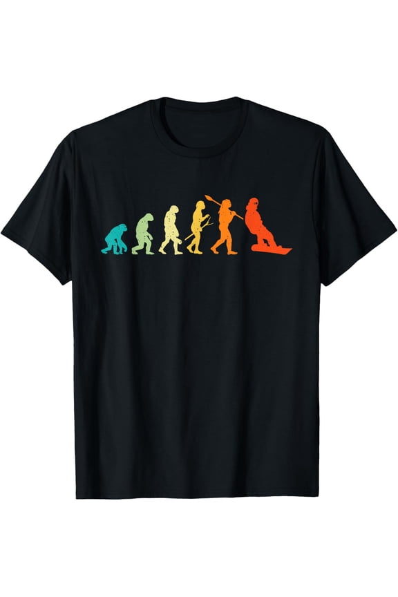 Evolution Of Snowboarder - Snowboard Snowboarding Lover T-ShirtMen's and women's gift, black and white T-shirt, size: Extra large S-4XL