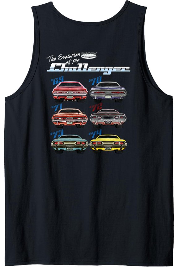 Evolution Of The Challenger,Hot Rod,Muscle Car,Magnum,Rt Se Tank Top Size S-3XL
