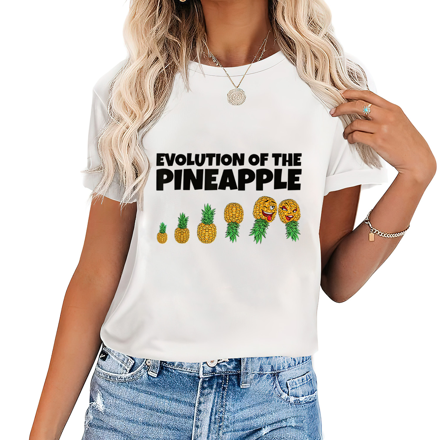 Evolution Of The Pineapple Swinger Upside Down Pineapple TShirt