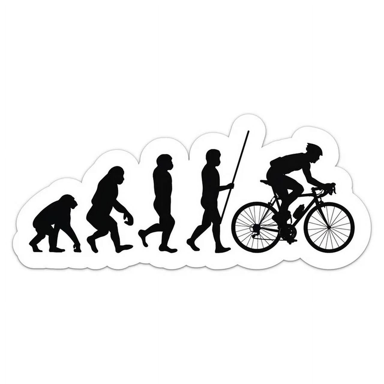 Evolution Of Yclist Sticker Phone Decal Water Bottle Stickers Car ...