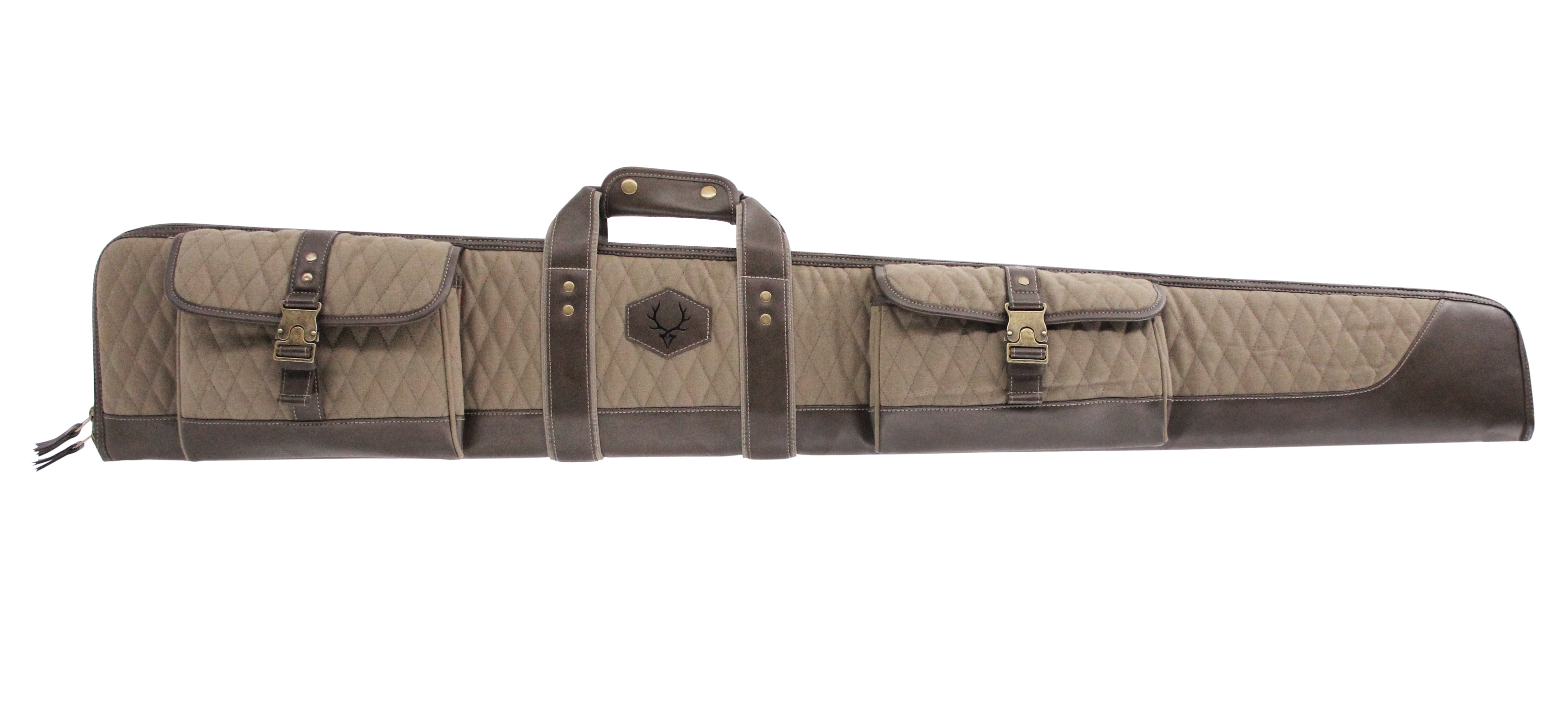 Evolution Outdoor President Series 52" Quilted Shotgun Case, Brown Suede Lining, Dual Foam