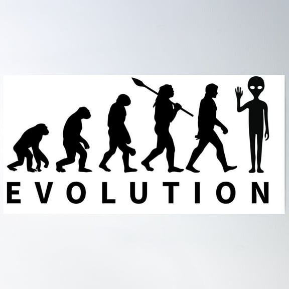 Evolution Poster Wall Art, Modern Wall Decor For Living Room Bedroom, 12x18 UNFRAMED