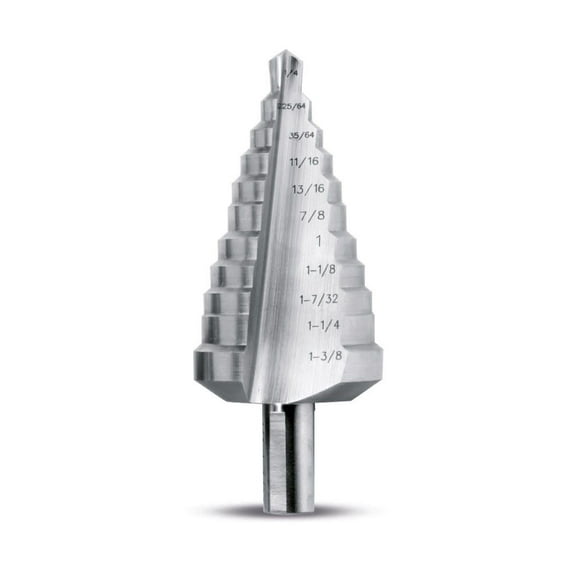 Evolution Power Tools 1/4In-1 3/8In Straight Flute Premium Step Drill