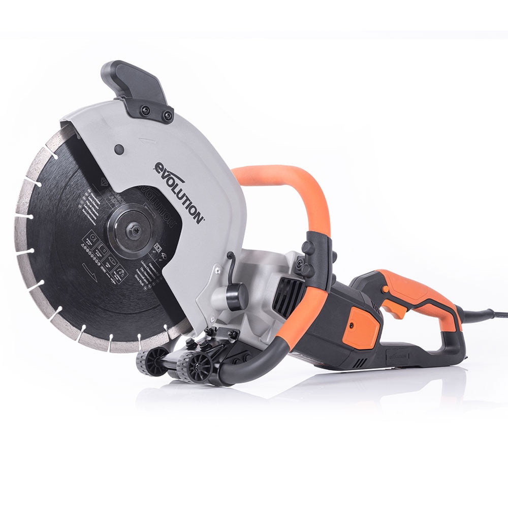 Evolution R300DCT 12 in. Electric Concrete Cut-Off Saw, Disc Cutter with 12  in. Diamond Blade (D300SEG-CS2) Included