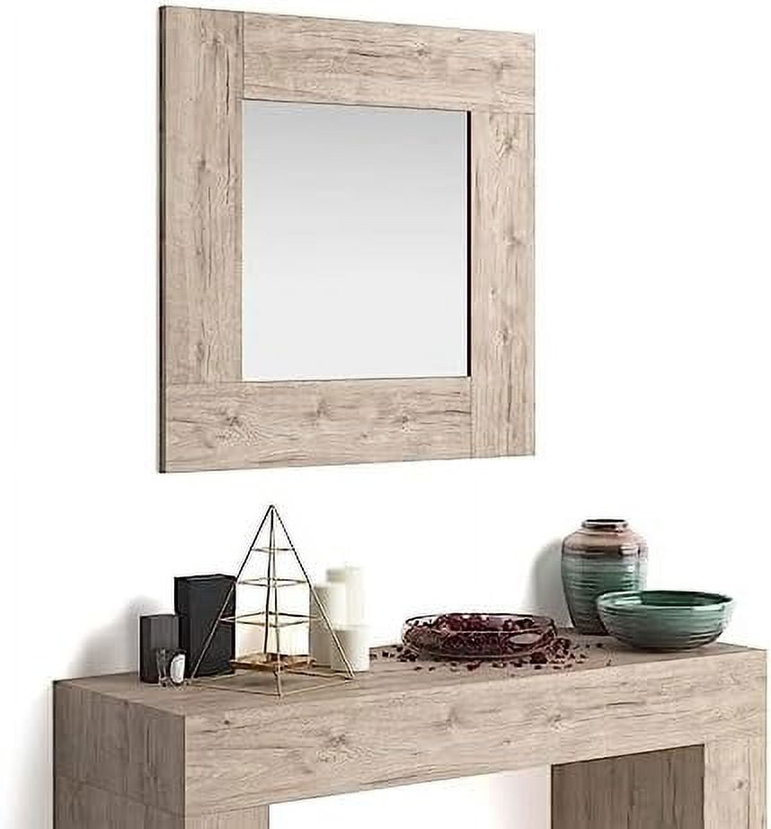 Evolution Rectangular Wall Mirror Rustic Oak Italy