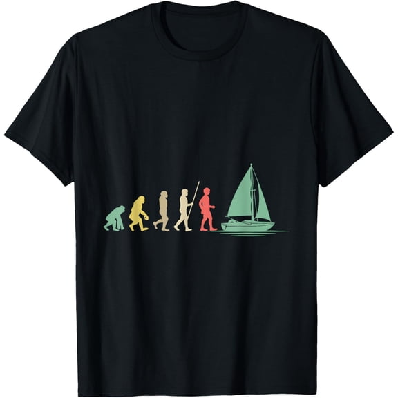 Evolution Sailor Gift Skipper Sailor Sailing T-Shirt