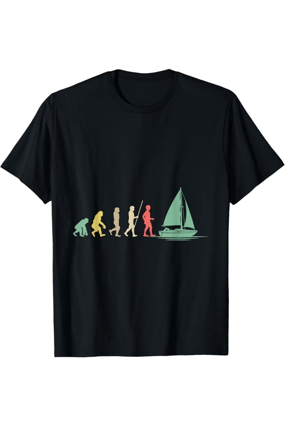 Evolution Sailor Gift Skipper Sailor Sailing T-Shirt