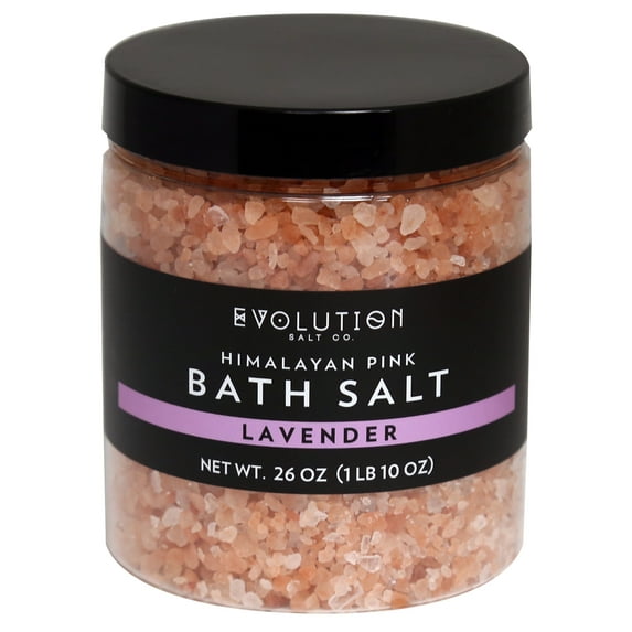 Evolution Salt Co Himalayan Bath Salt Coarse Grind, Lavender, 26 Oz