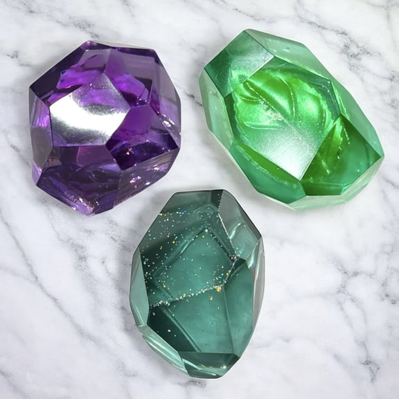 Evolution Stones (Moon, Leaf, & Dusk) for Display, Trading Card Game Counter, Elements, Prop, Anime, Nostalgia