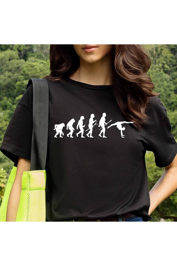Evolution T-shirt gymnast evoL-Ve gyumnastics dancer skip spin xmas uniS-ex gift shirt top