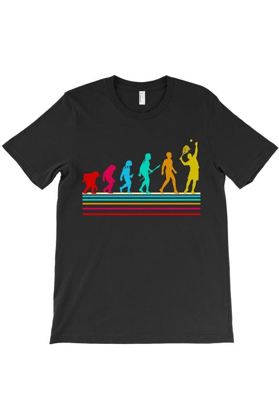 Evolution Tennis Gift For The Player Themed Funny Sport and Darwin H33713 T-Shirt, for Men and Women, Up to Size 5XL