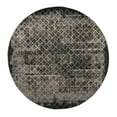 thumbnail image 1 of Evolution Trellis Vintage Rug Grey 8 Round Low Pile Polyester Dimensional Design, 1 of 6