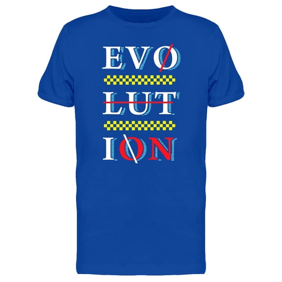 Evolution Typography Graphic T-Shirt Men -Image by Shutterstock, Male Medium