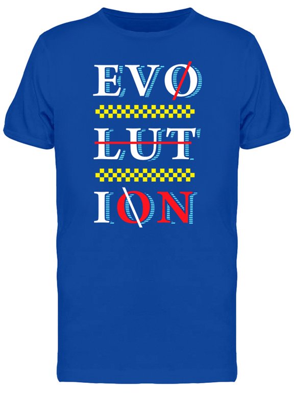 Evolution Typography Graphic T-Shirt Men -Image by Shutterstock, Male Medium