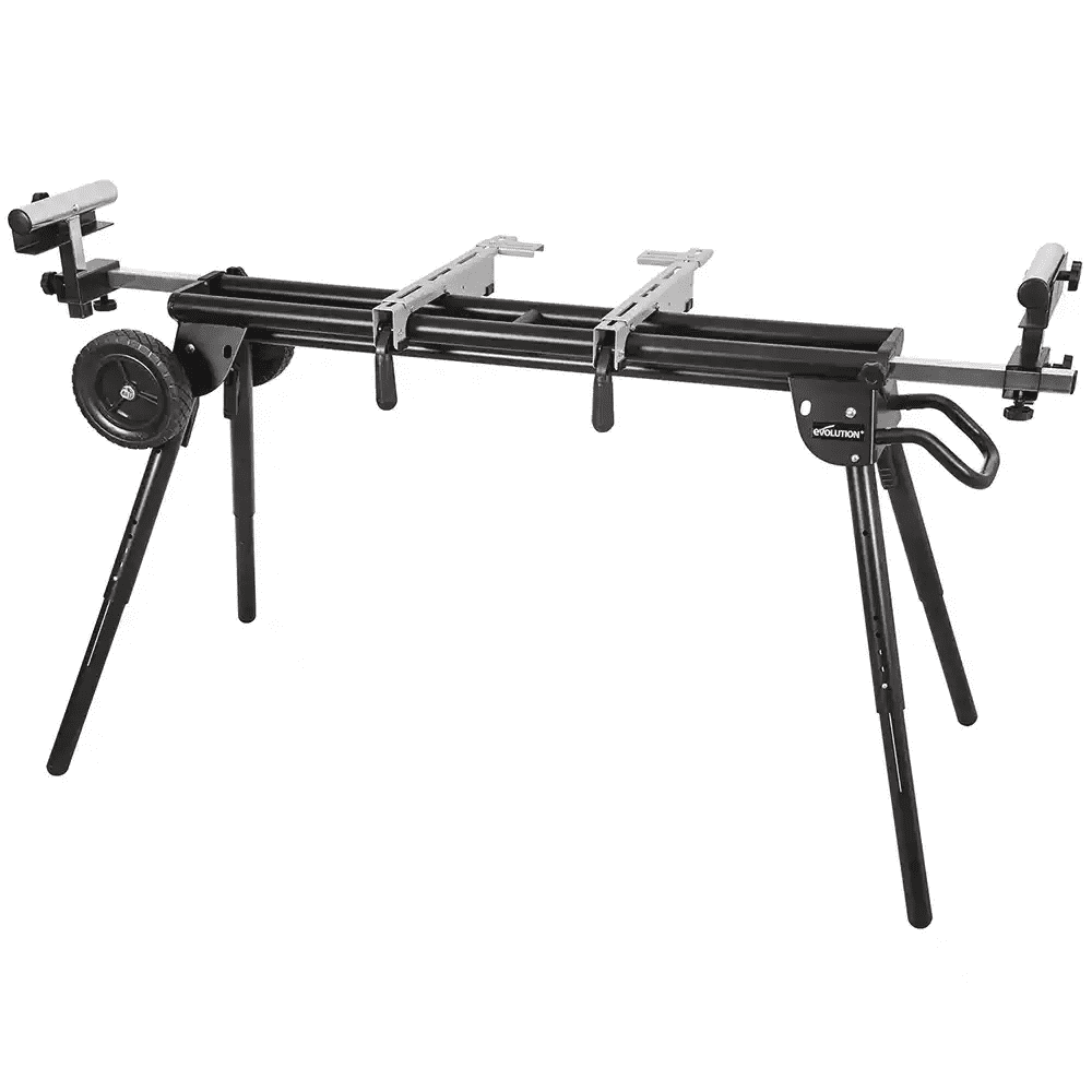 Evolution Universal Miter Saw Stand PLUS: 10 ft Max. Support Arm Width ...