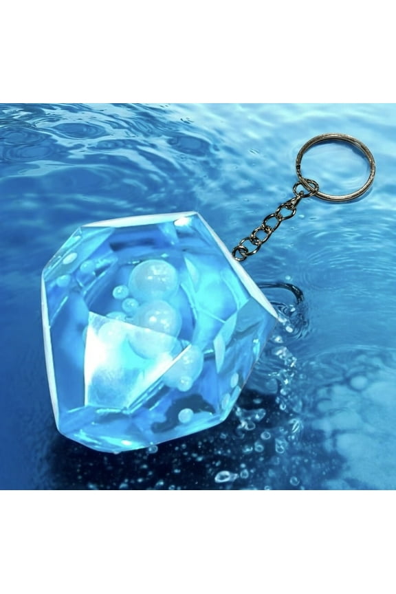 Evolution Water Stone Keychain - TCG, Resin Prop, Custom Gift, Collectibles, Anime Fashion, Elemental