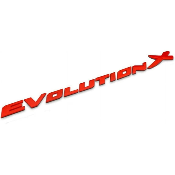 Evolution X Letters ABS Plastic Car Styling Emblem Badge Automobile Refitting Trunk 3D Sticker Decal Fit for Lancer EVO RED 7 8 9 X