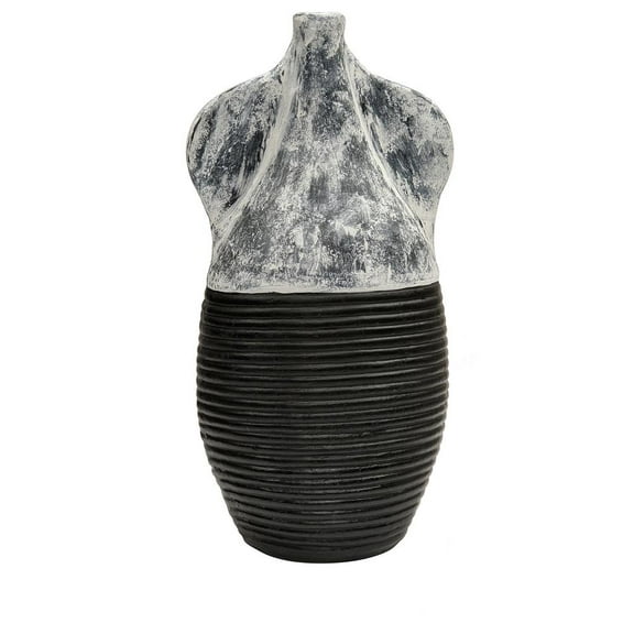 Evolution by Crestview Collection Verra Ceramic Amphora Vase in Gray