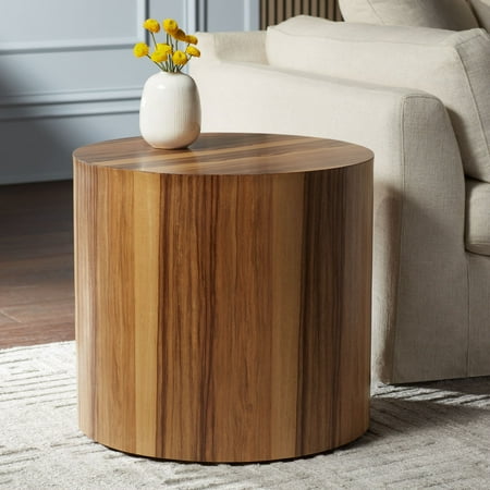 Evolution by Crestview Collection Wood Inspired End Table in Brown