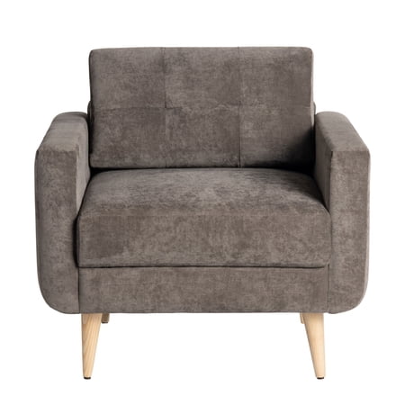Evolution by Crestview Klaus Hudson Gris Fabric Armchair in Gray
