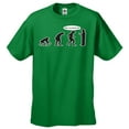 thumbnail image 1 of Evolution from a Monkey to a Man, Stop Following me Short Sleeve T-shirt-Kelly-Medium, 1 of 4