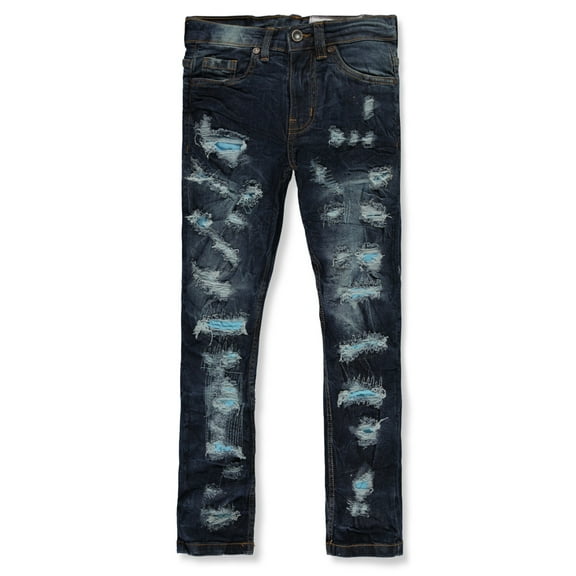 Evolution in Design Boys' Bright Rip Slim Fit Jeans Color: blue Size: 16