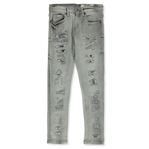 Evolution in Design Boys' Rip Jeans Color: gray/purple Size: 3t
