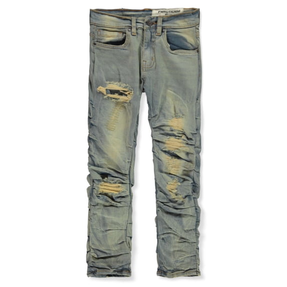 Evolution in Design Boys' Rip Repair Jeans - olive, 12 (Big Boys)