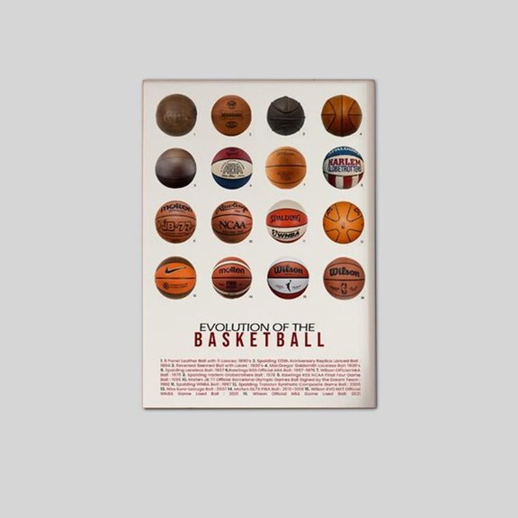 Evolution of Basketball Poster: Gradient Game Room Wall Art poster size 24''x36'' Goldengate