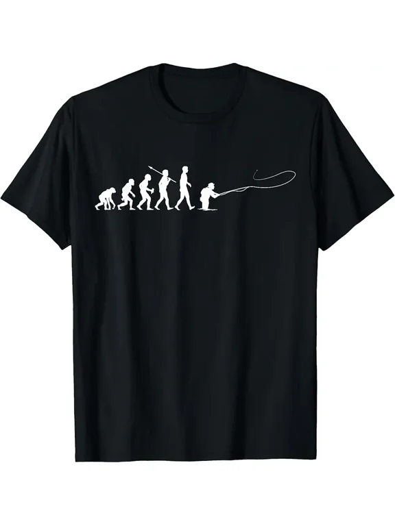 Evolution of Man Fly Fishing T-Shirt