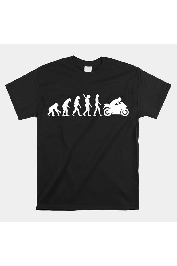 Evolution of Man Motorcycle Rider Funny Motorbike Biker Racing Unisex T-Shirt, Size S-5XL
