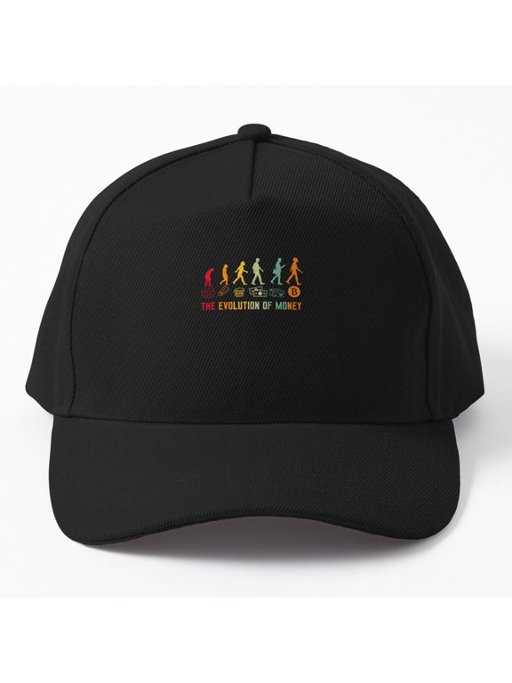 Evolution of Money BTC Baseball Cap, Finance Change Statement Graphic Design, Classic Hat