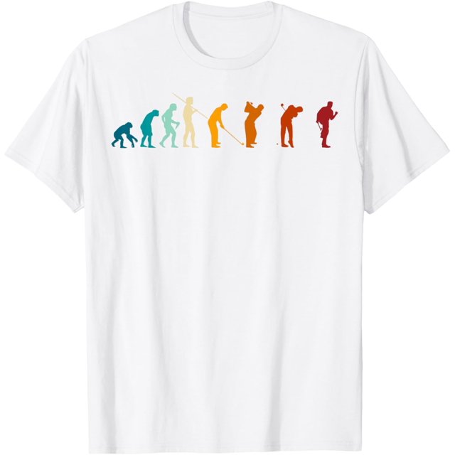 Evolution of the Golfing Man Funny Golf Ball, Funny Golfer TShirt