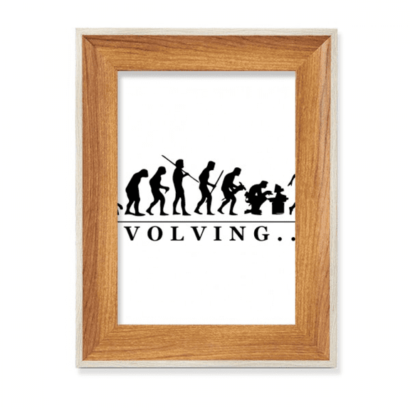 Evolutionary Monkey Human Movement Desktop Wooden Photo Frame Display Picture Art Painting Multiple Sets