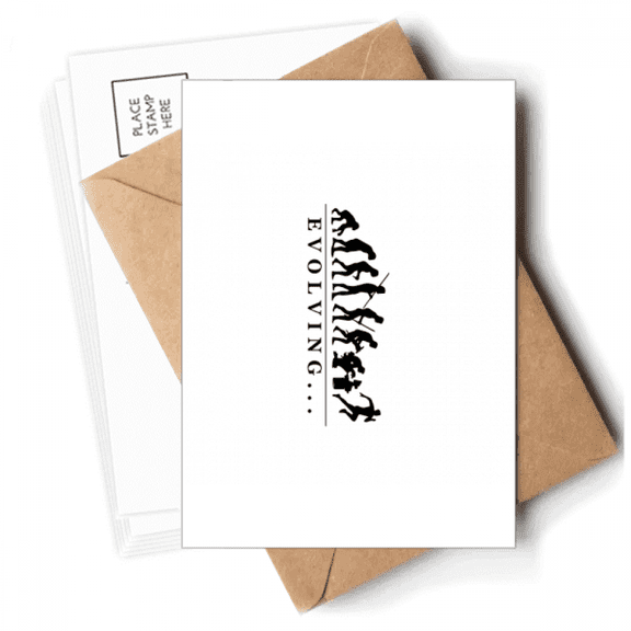 Evolutionary Monkey Human Movement Postcards Envelopes Blank Note Cards Mailing