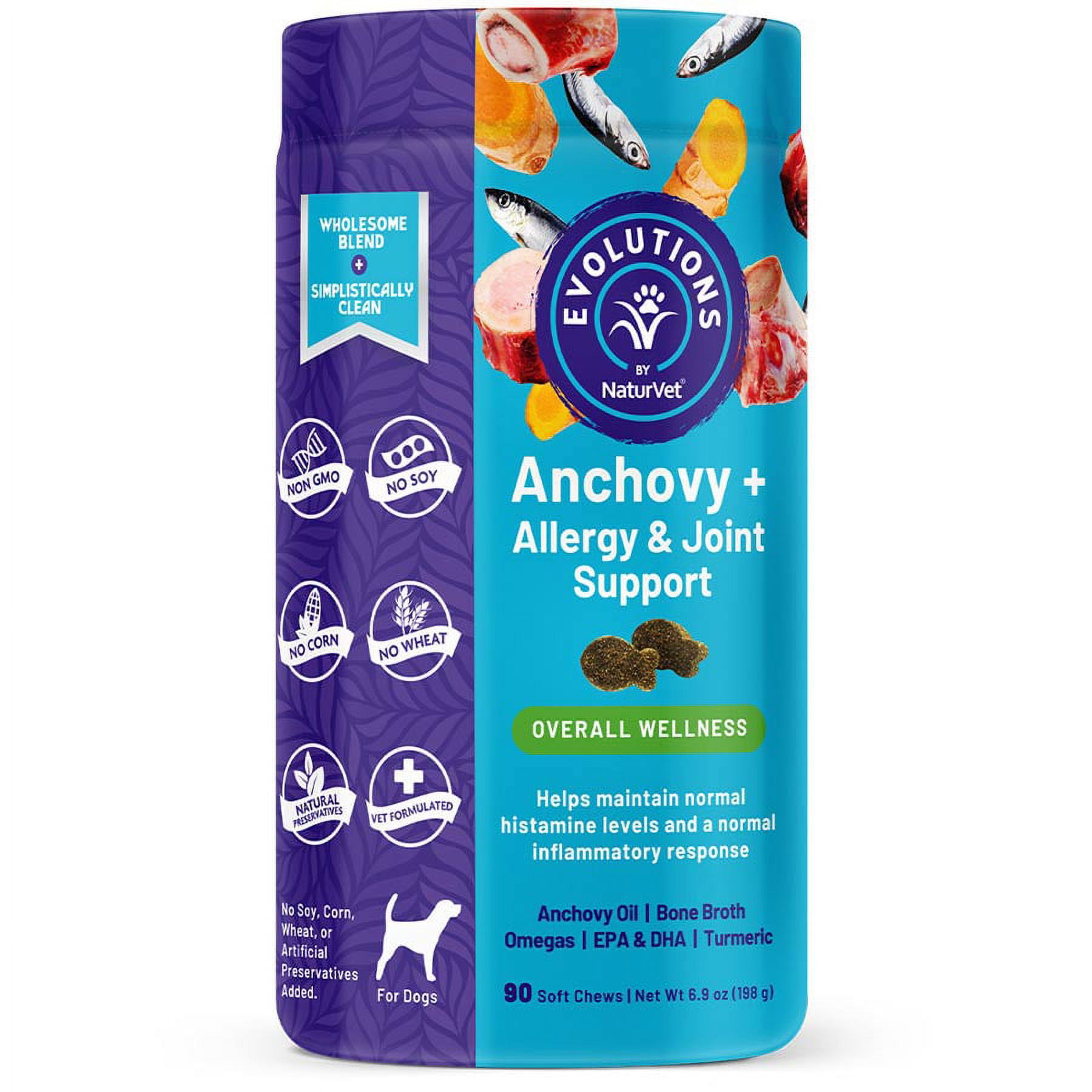 Evolutions Anchovy + Allergy & Joint Support Soft Chews